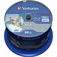 Verbatim 43812 - Discos de Blu-ray printables e imprimibles- (25GB)- 50 unidades